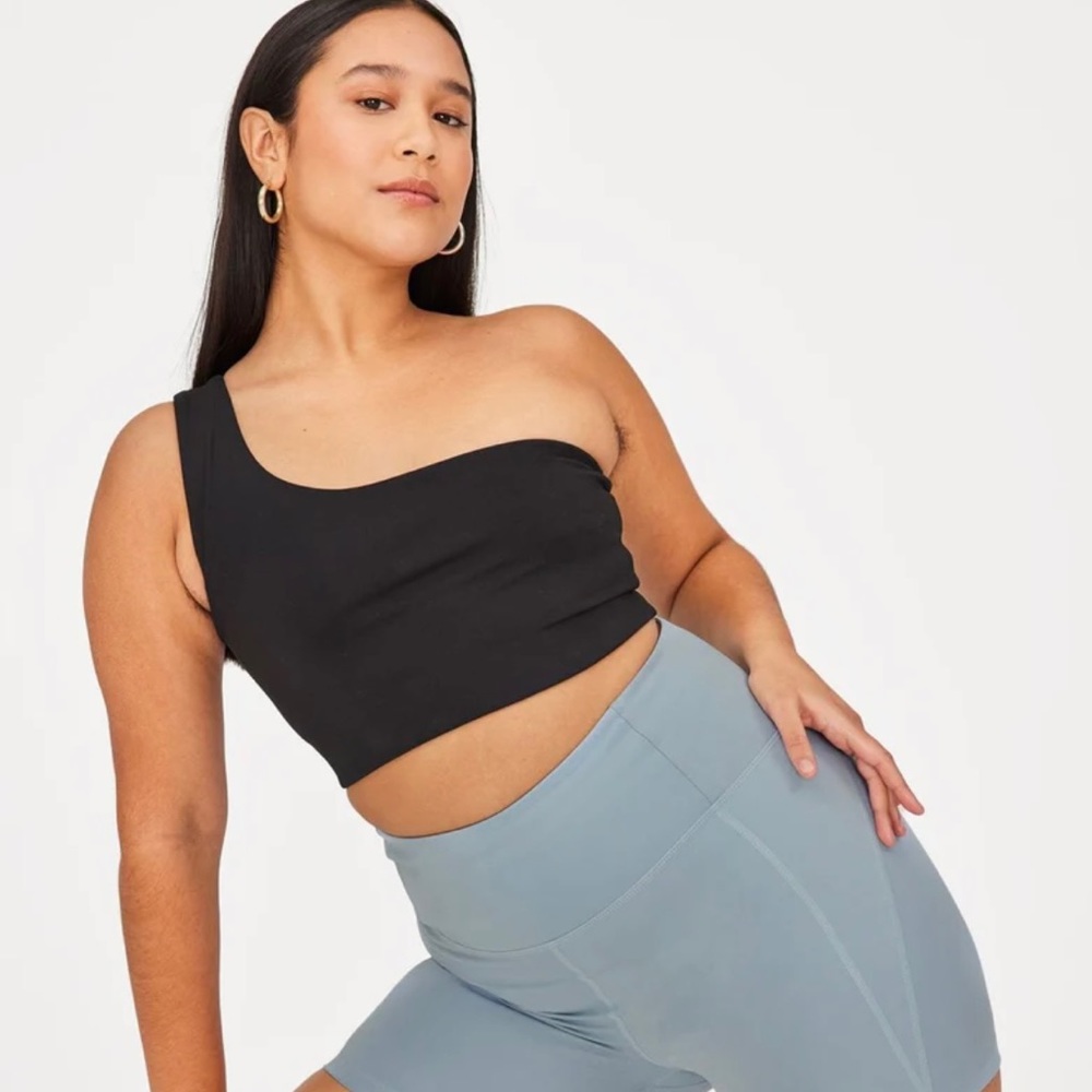 Black Bianca One Shoulder Bra